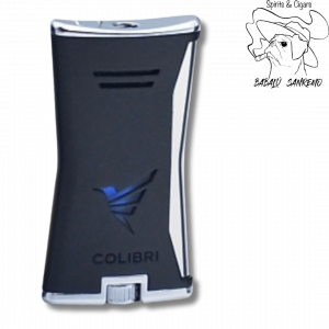 Accendino Colibrì Slim Jet Flame Nero-Cromo