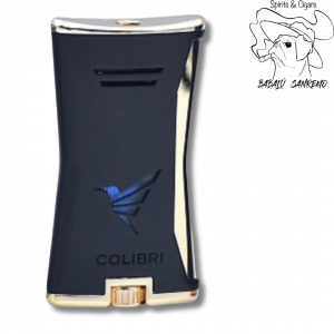 Accendino Colibrì Slim Jet Flame Nero-Oro